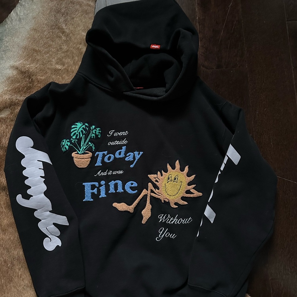 Black Graphic Hoodie